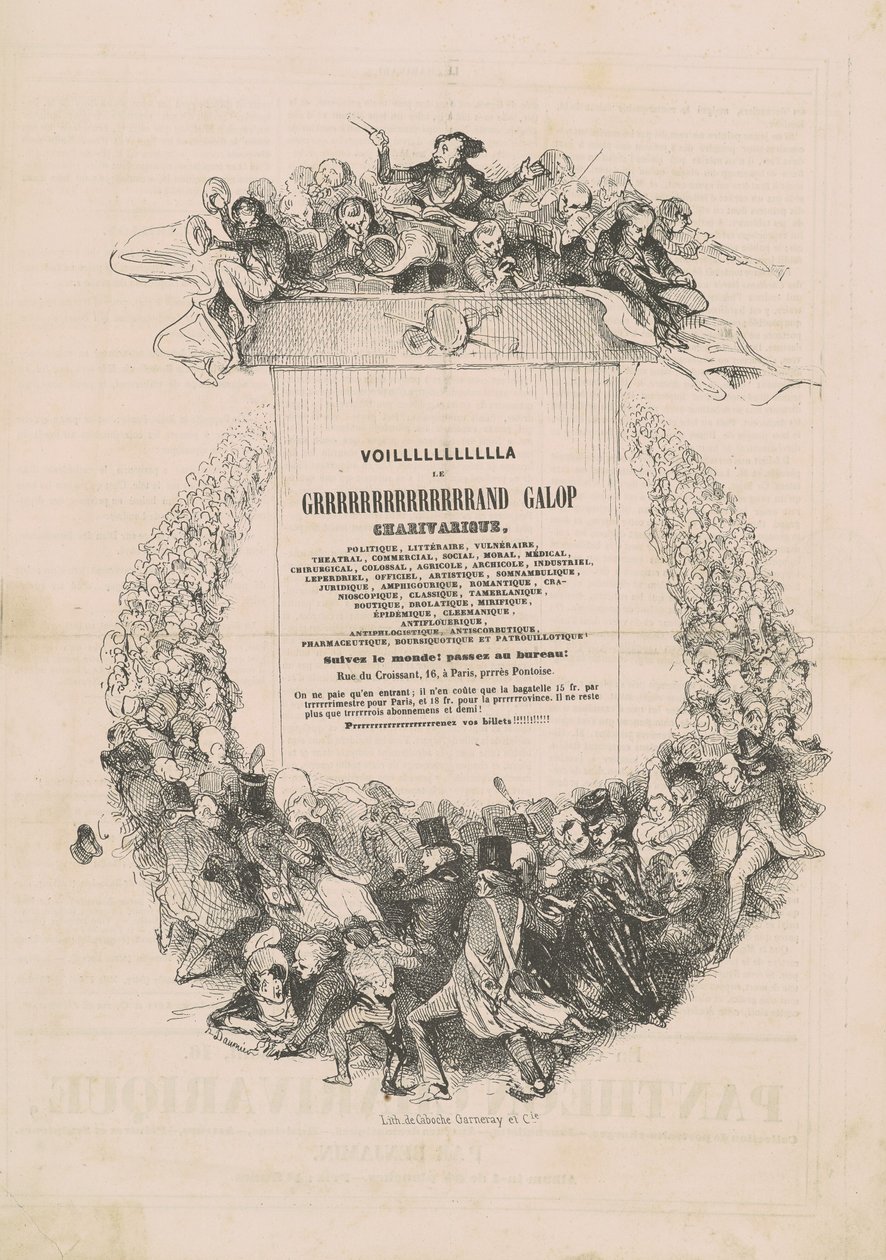 VOILLLLLLLLLLLA LE GRRRRRRRRRRRRRRAND galop charivarique door Honoré Daumier