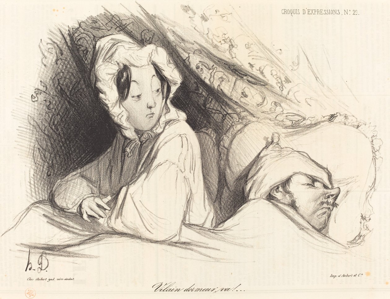 Slechte slaper, ga! door Honoré Daumier