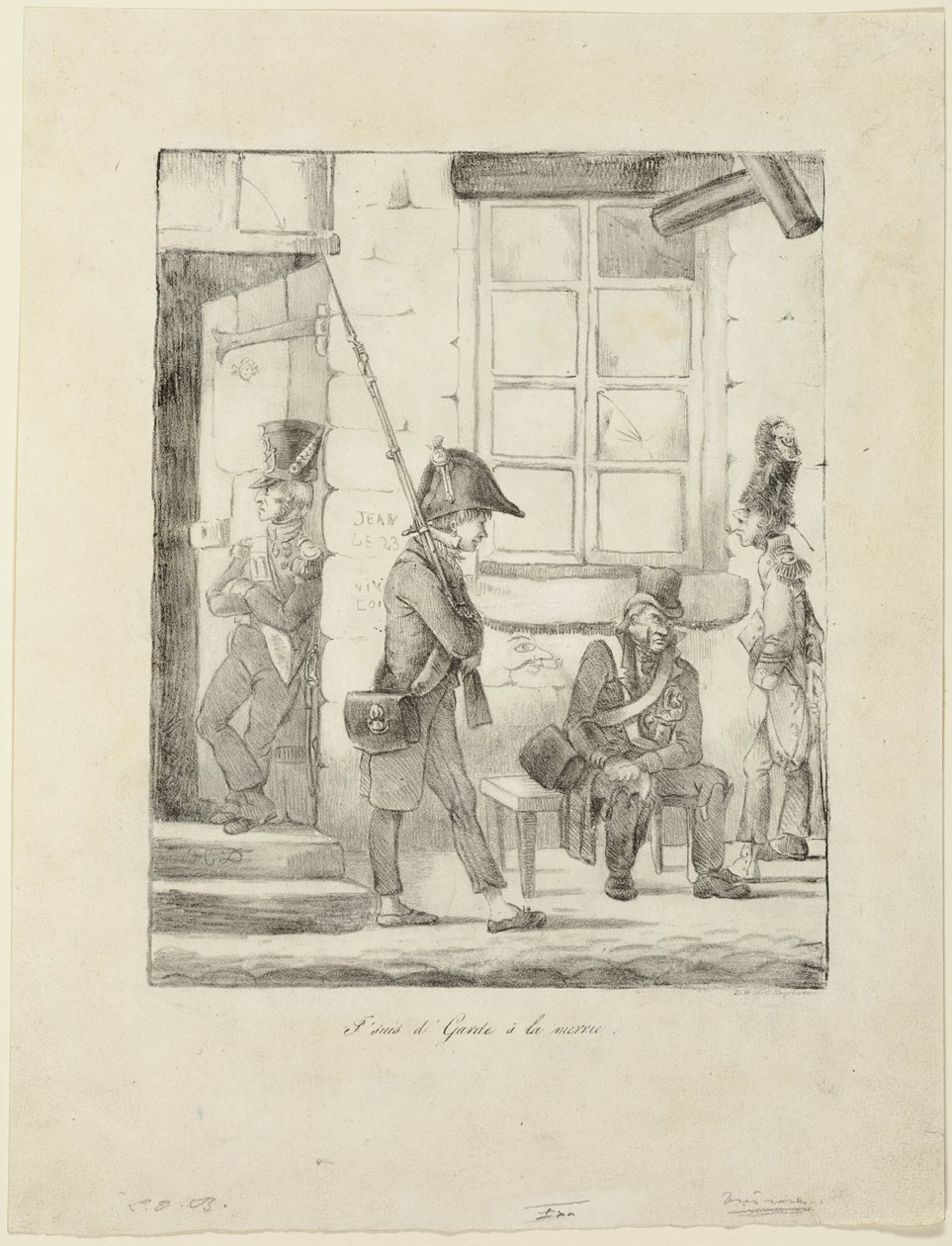 "Ik bewaak het stadhuis" door Honoré Victorin Daumier