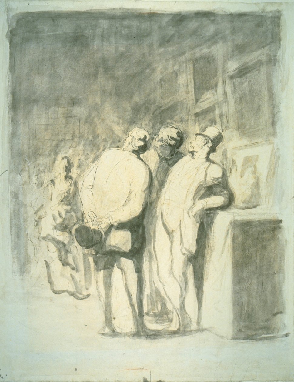 De drie kenners door Honoré Victorin Daumier