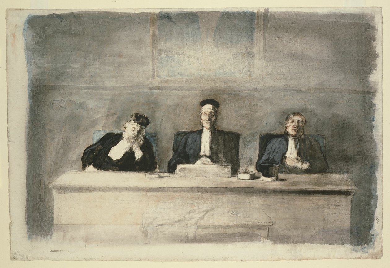 De drie rechters door Honoré Victorin Daumier