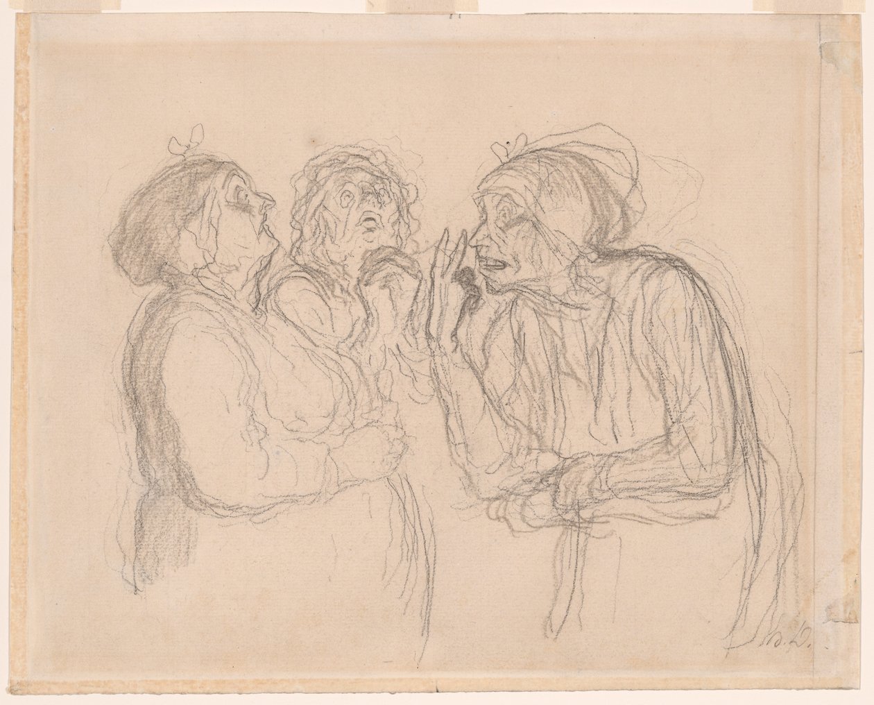 Drie roddels door Honoré Victorin Daumier