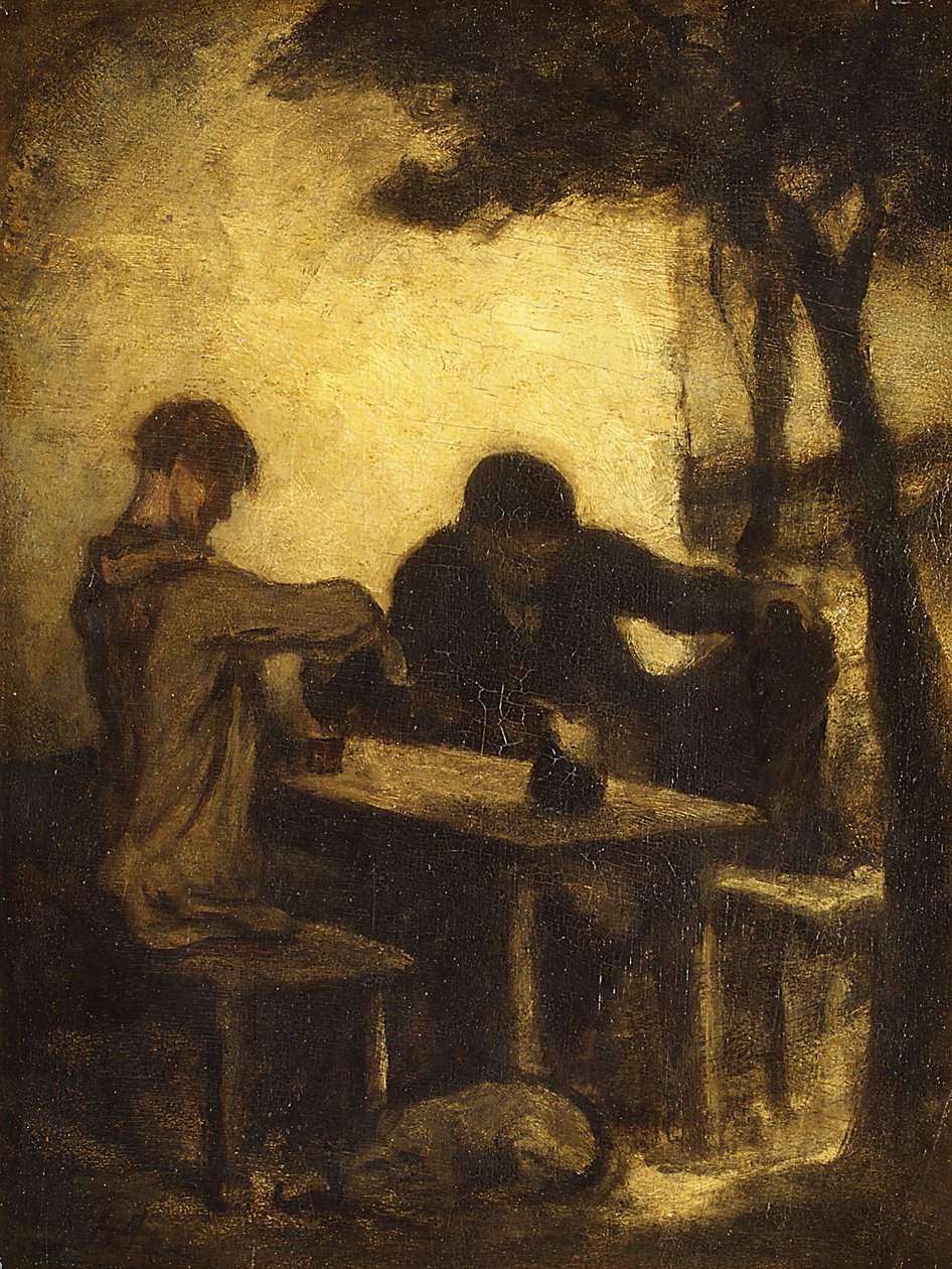 De Drinkers door Honoré Daumier