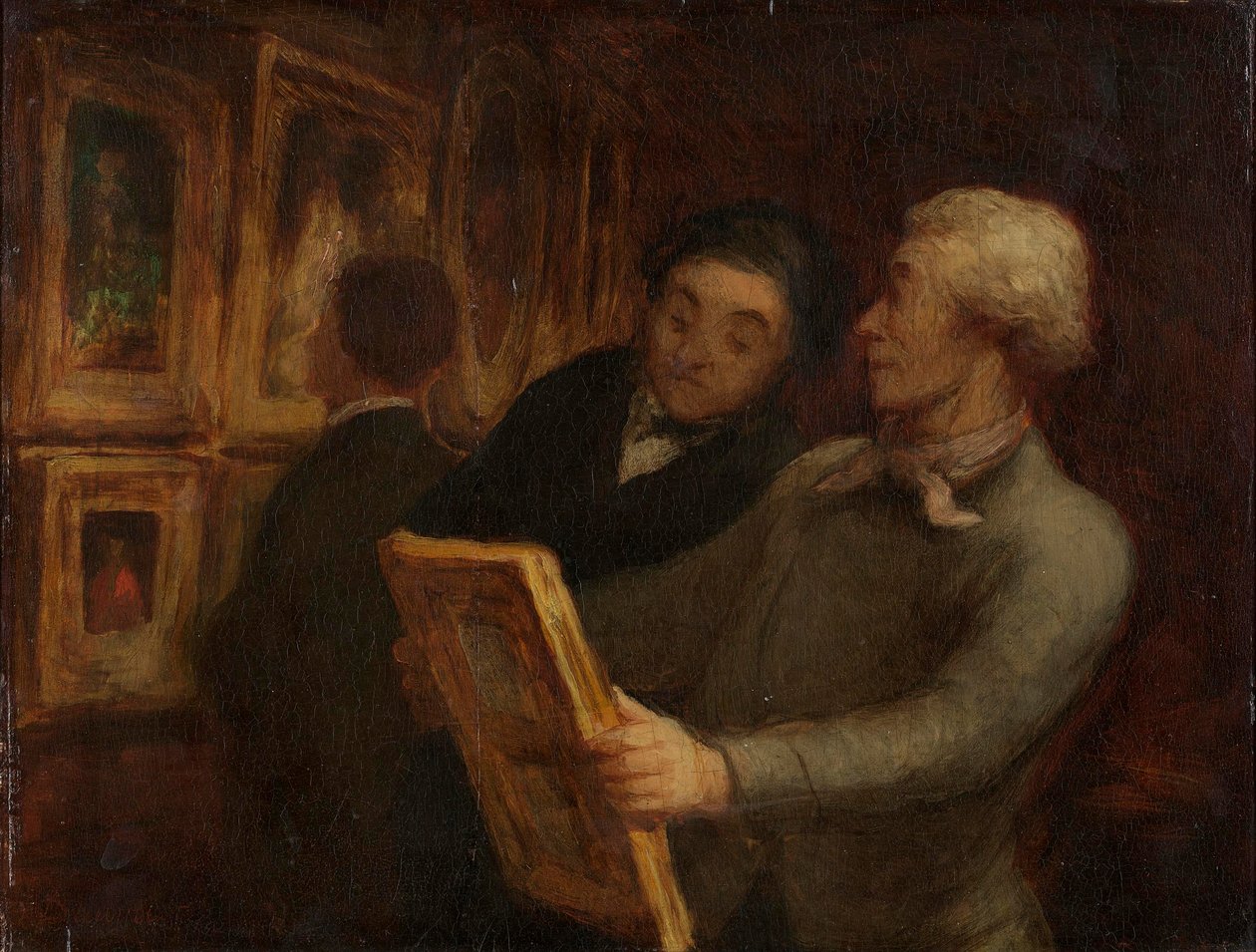 De schilderliefhebbers door Honoré Daumier