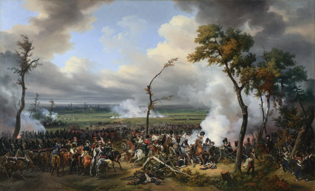 Slag bij Hanau door Emile Jean Horace Vernet