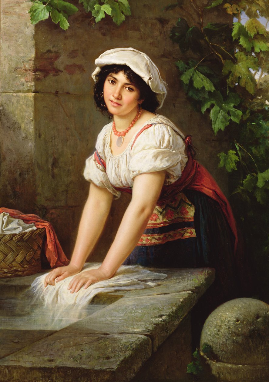 Wassen bij de put, 1896 door Horace Henry Cauty