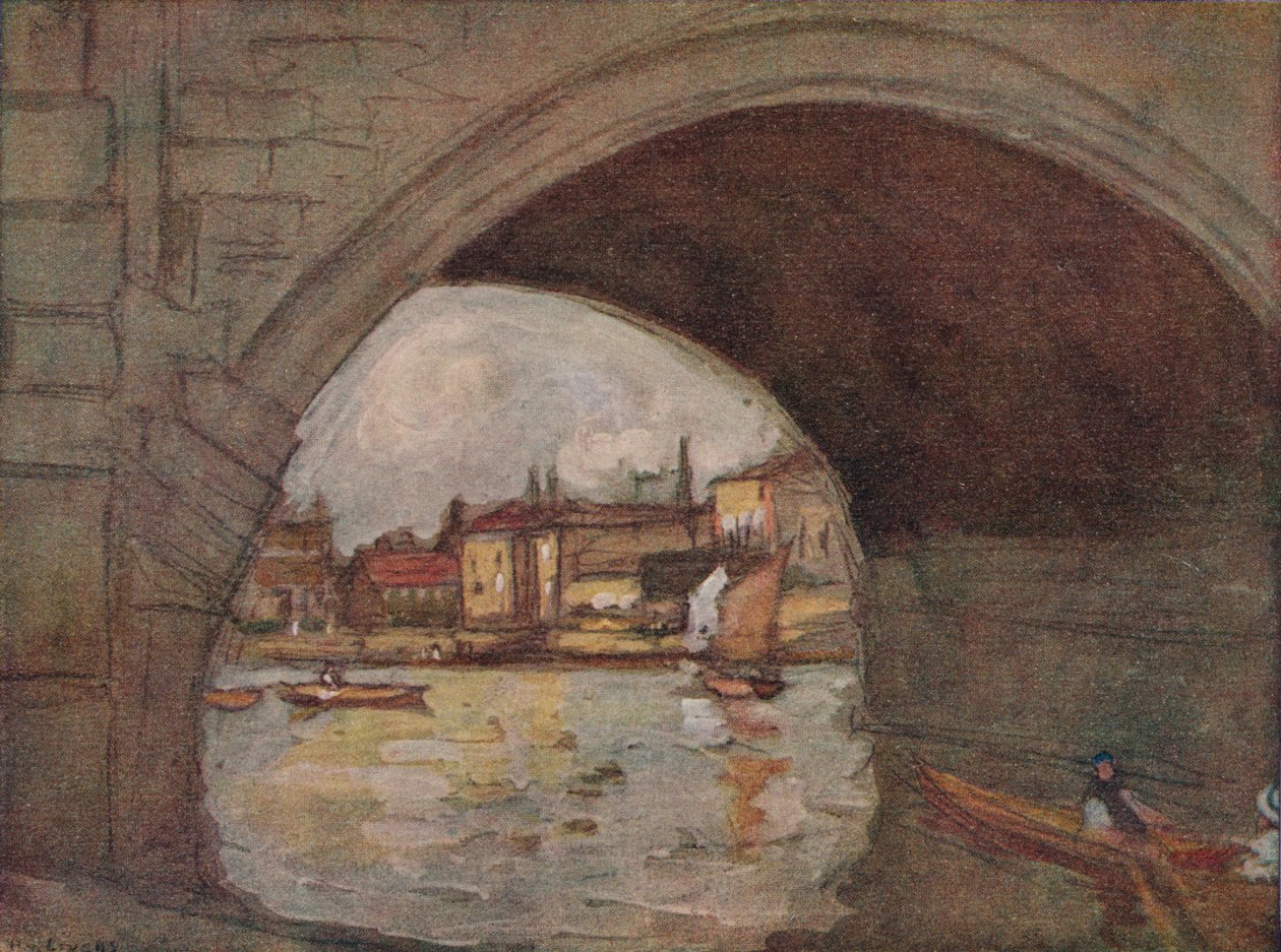 De rivier, Richmond, ca. 1910, 1918 door Horace Mann Livens