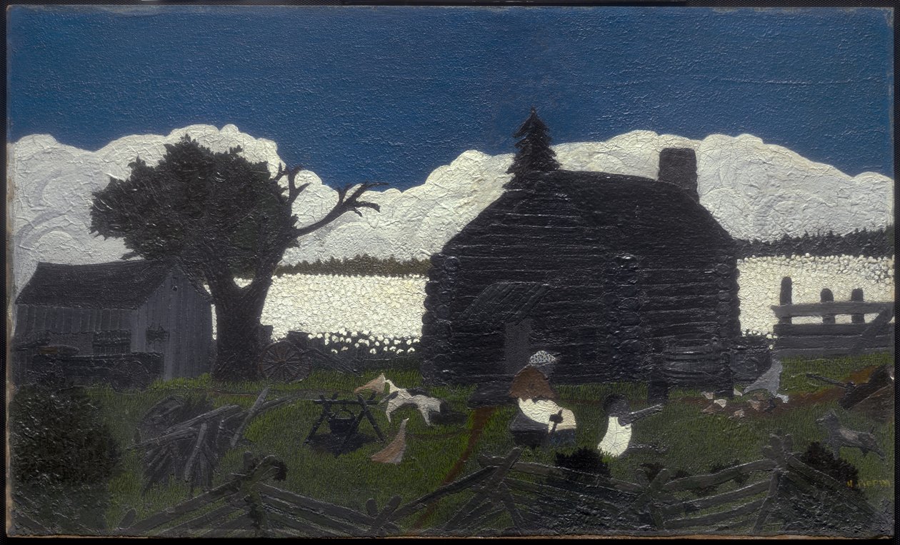 Hut in het Katoen door Horace Pippin