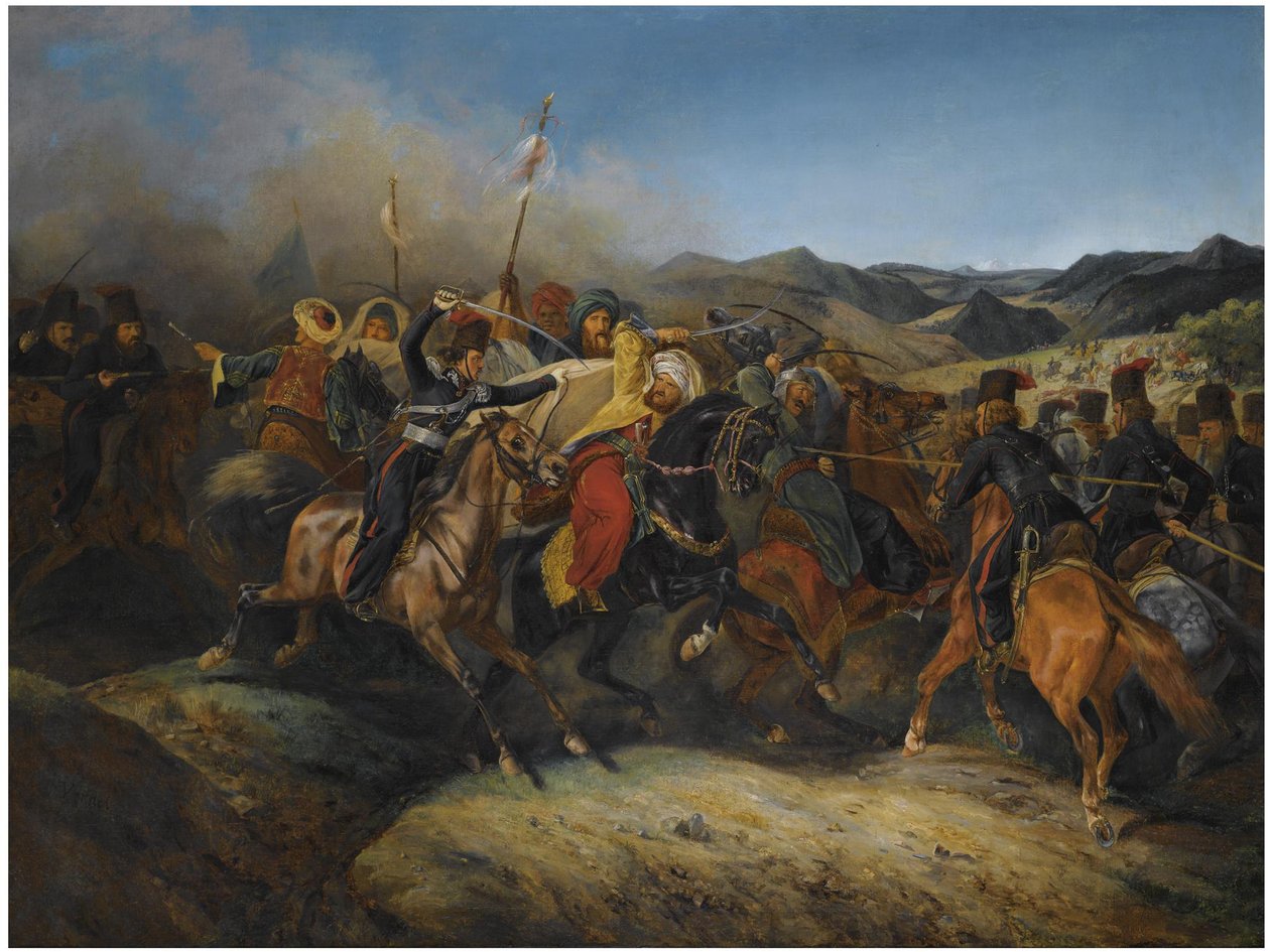 Een scène uit de Russisch-Turkse oorlog door Horace, Vernet