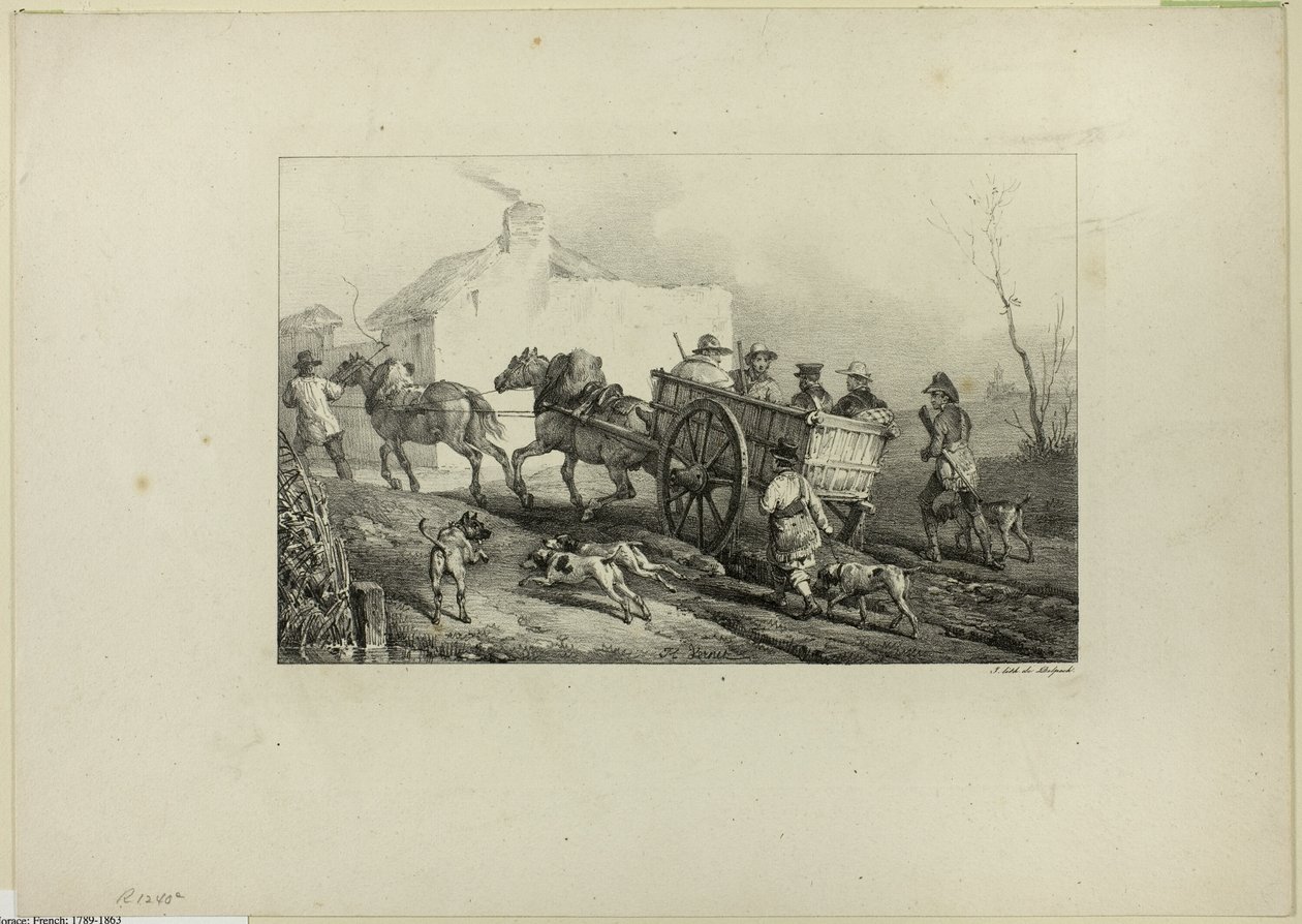 Jagers door Emile Jean Horace Vernet