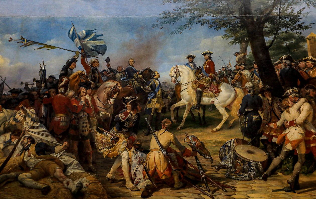 De Slag bij Fontenoy door Horace Vernet