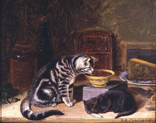 Twee katten door Horatio Henry Couldery