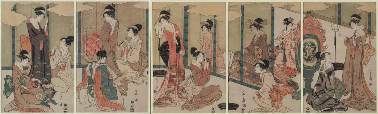 Joruri-verhaal door Hosoda Eishi