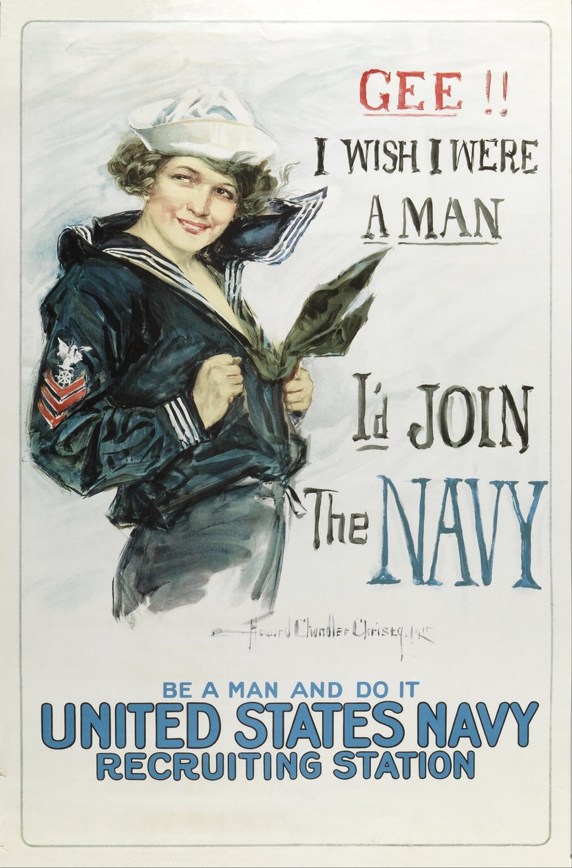 Jemig, ik wou dat ik een man was, ik zou bij de marine gaan door Howard Chandler Christy