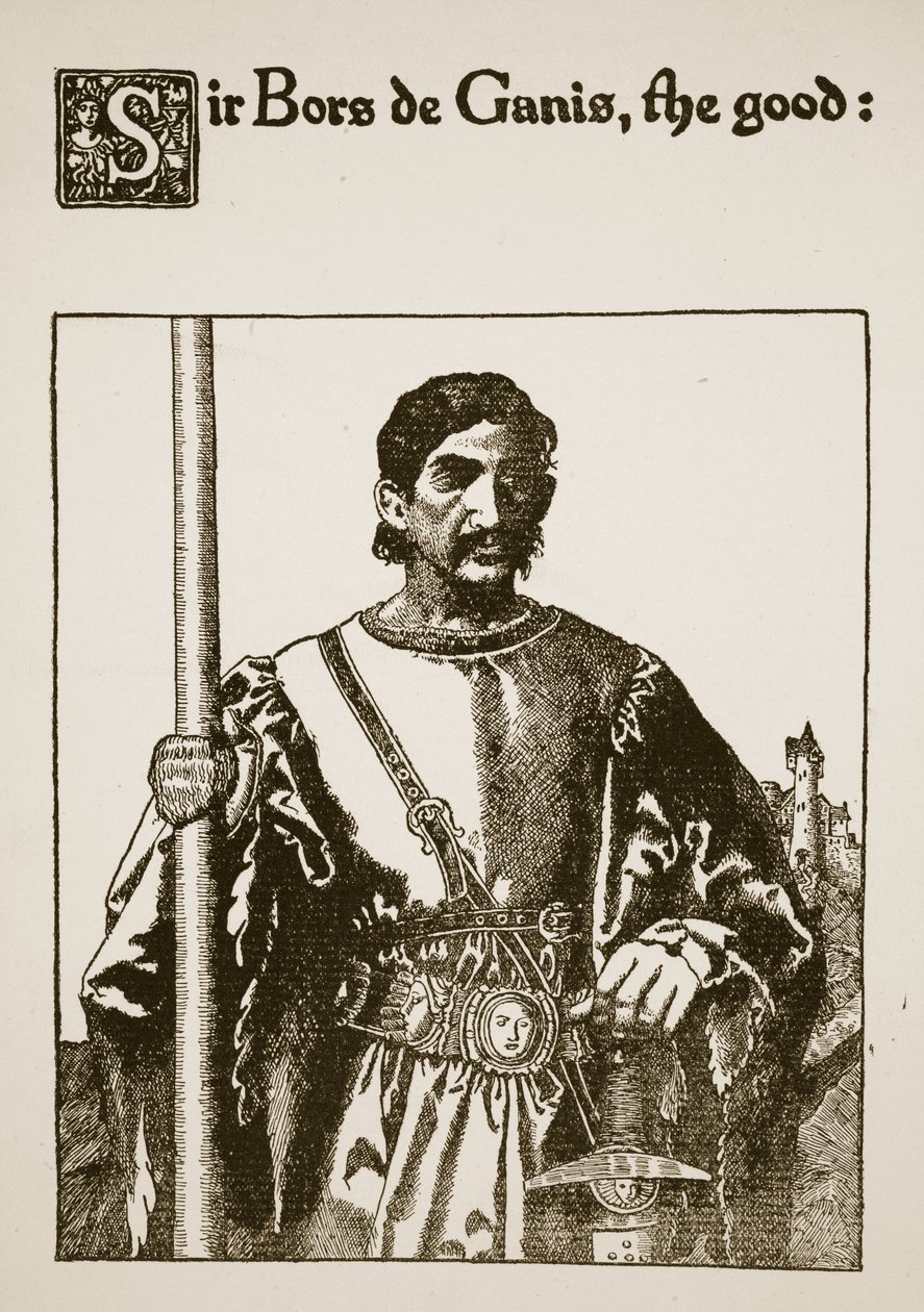 Sir Bors de Ganis, de goede, illustratie uit 