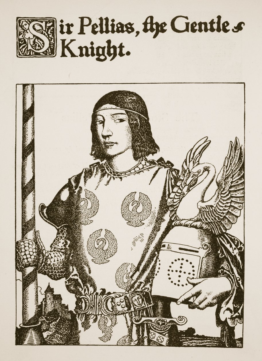 Sir Pellias, de Zachte Ridder, illustratie uit 