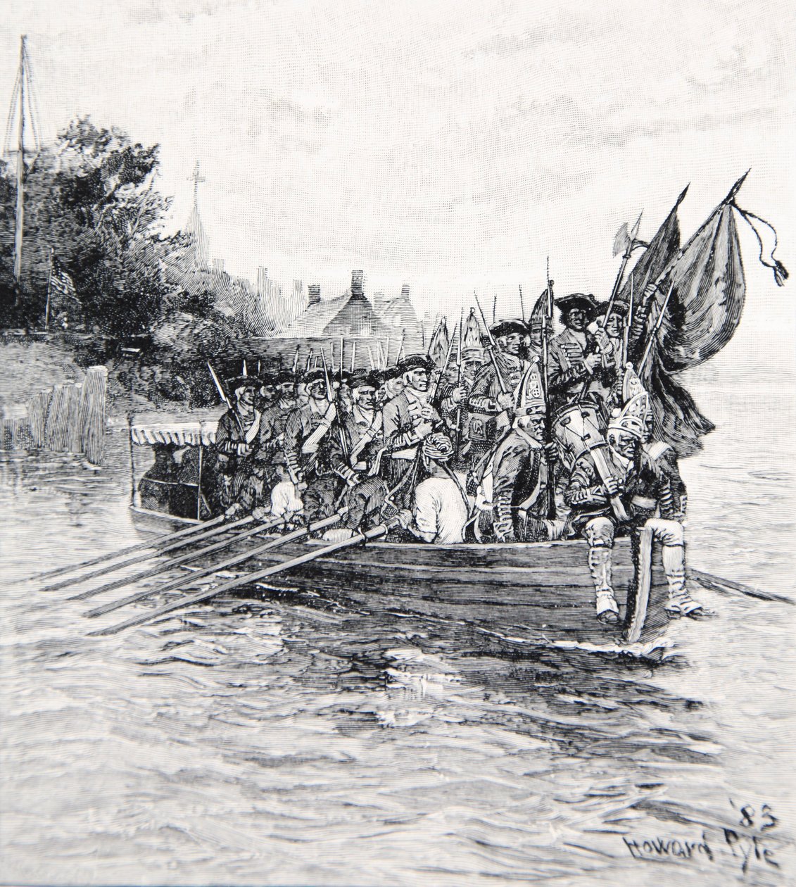De Laatste Bootlading Britten die New York Verlaten door Howard Pyle