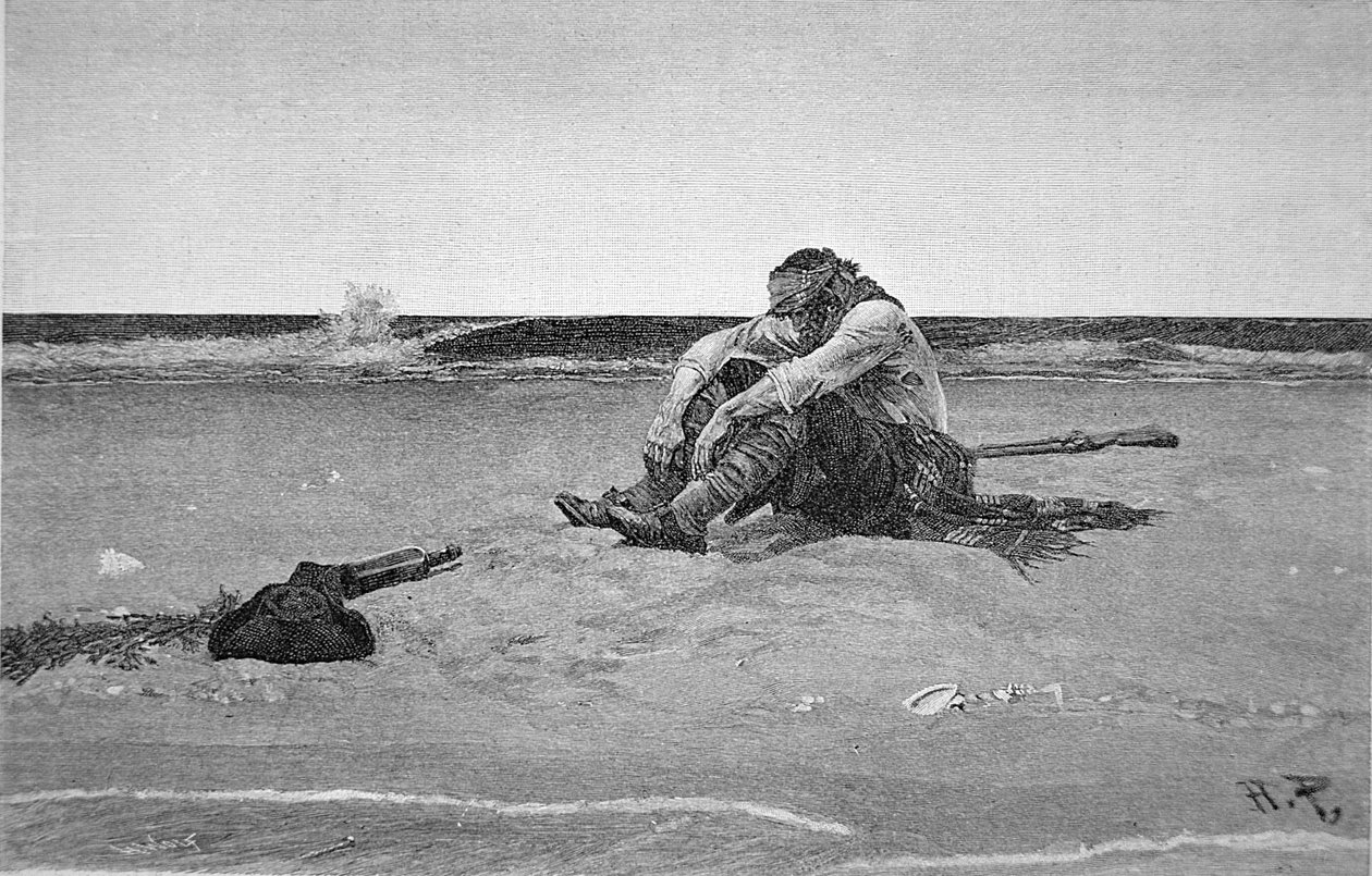 Piraat gestrand op een verlaten eiland door Howard (after) Pyle