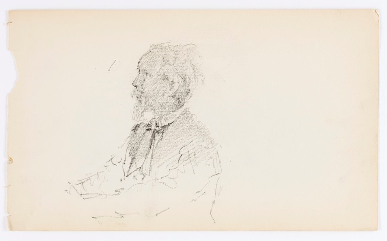 Zonder titel (Hoofd van man met baard) door Howard Russell Butler