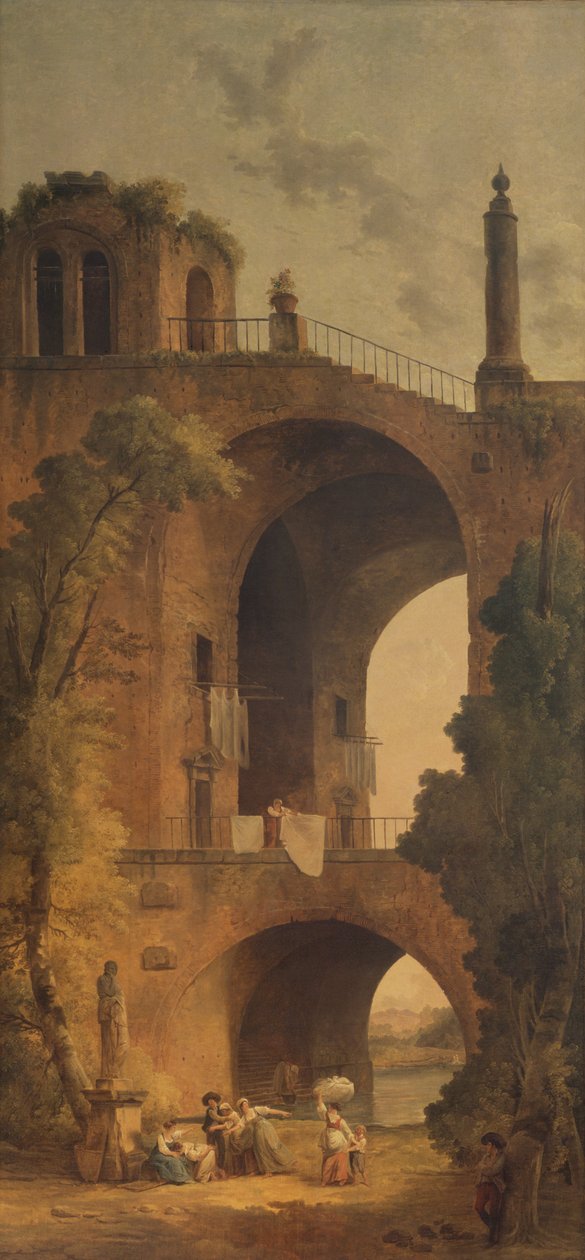 Landschap met Ruïnes, 1802 door Hubert Robert