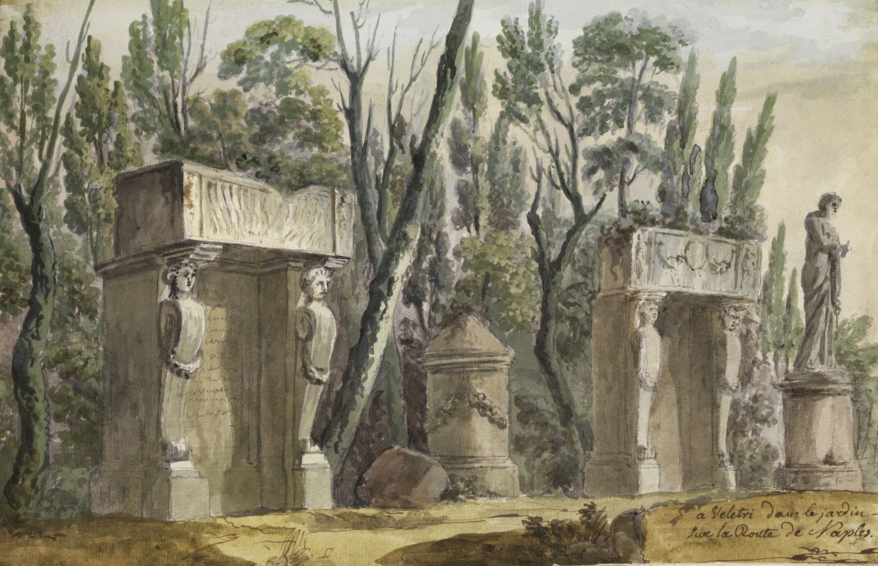 Park van Veletri door Hubert Robert