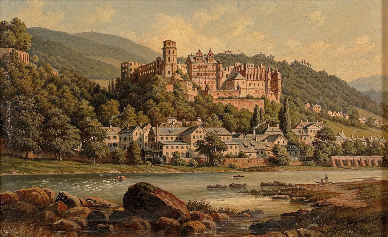 Uitzicht op Heidelberg door Hubert Sattler