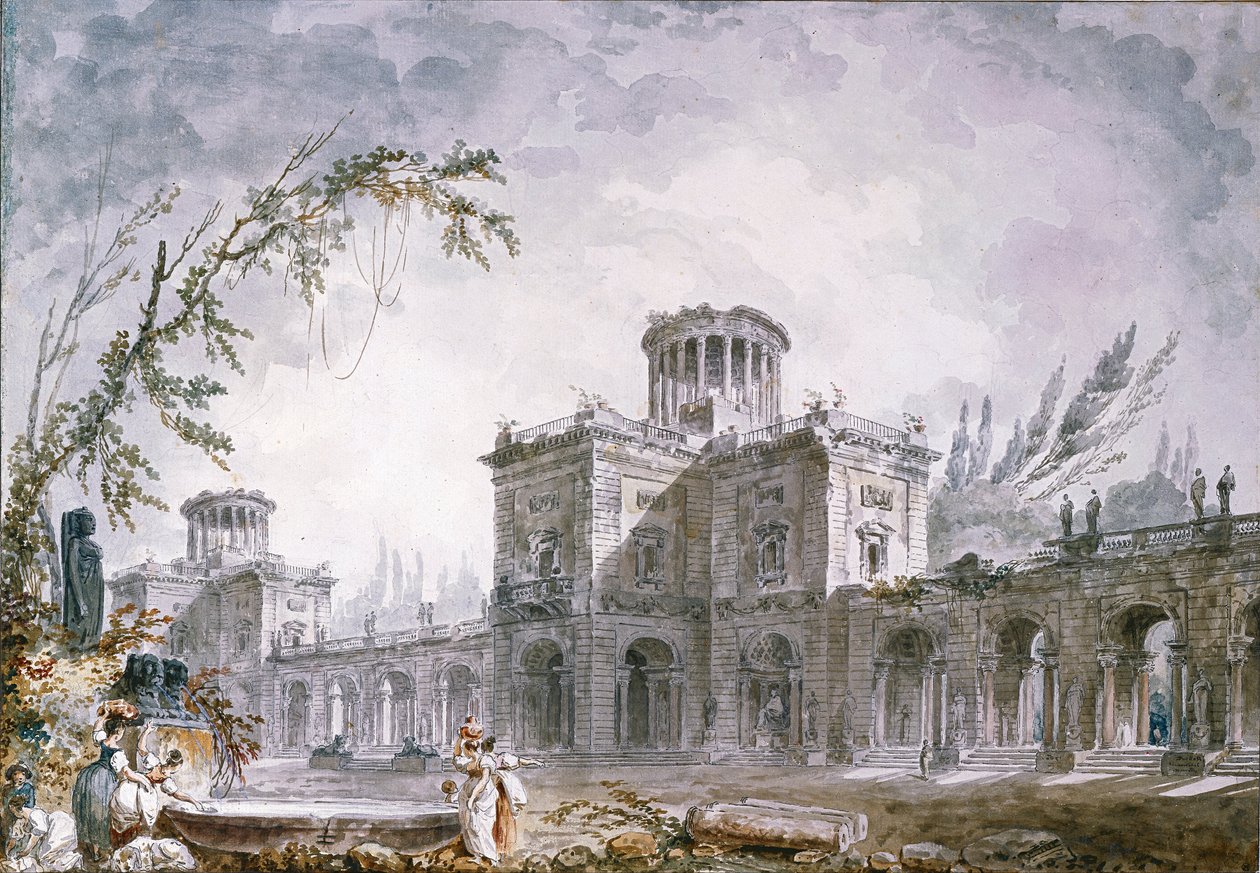 Architecturale fantasie, 1760 door Hubert Robert