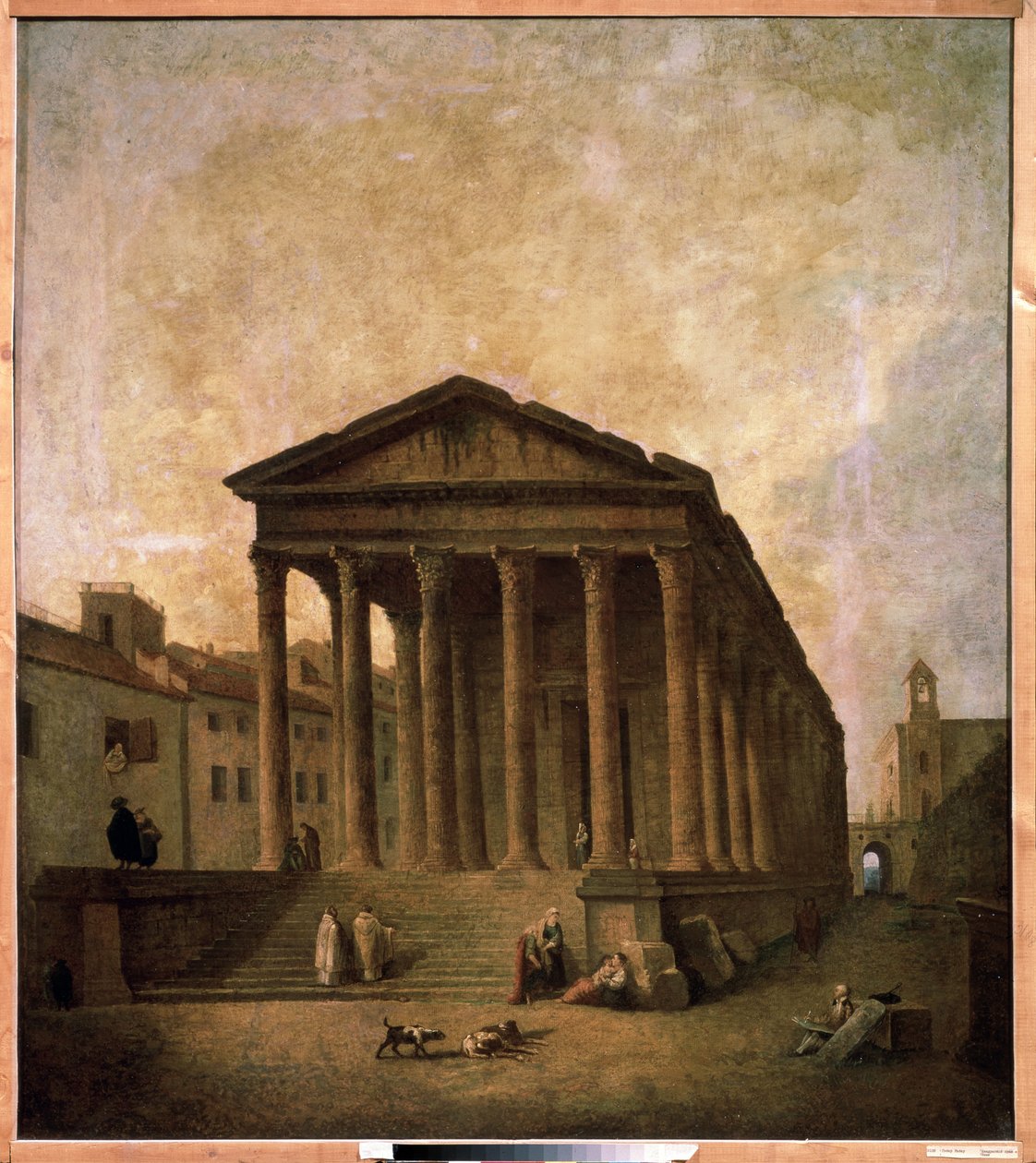 La Maison Carrée, Nîmes, c.1780 door Hubert Robert