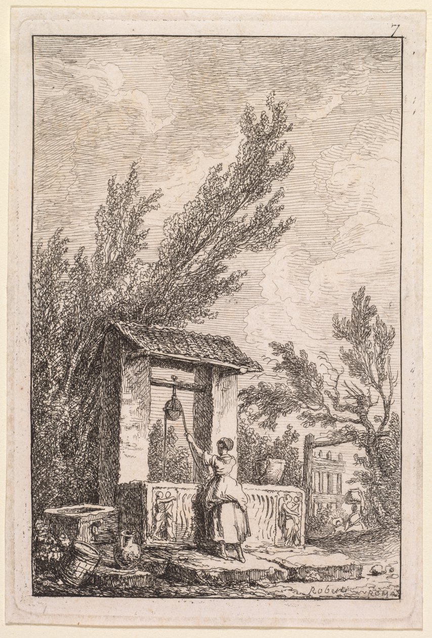 Les Soirées de Rome: De Put door Hubert Robert