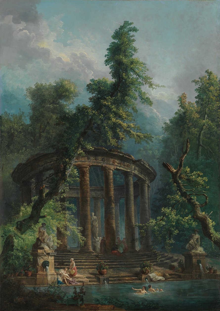 Het Zwembad door Hubert Robert