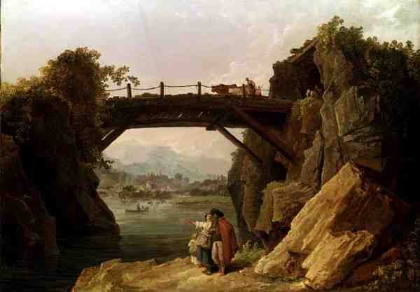 De Brug door Hubert Robert