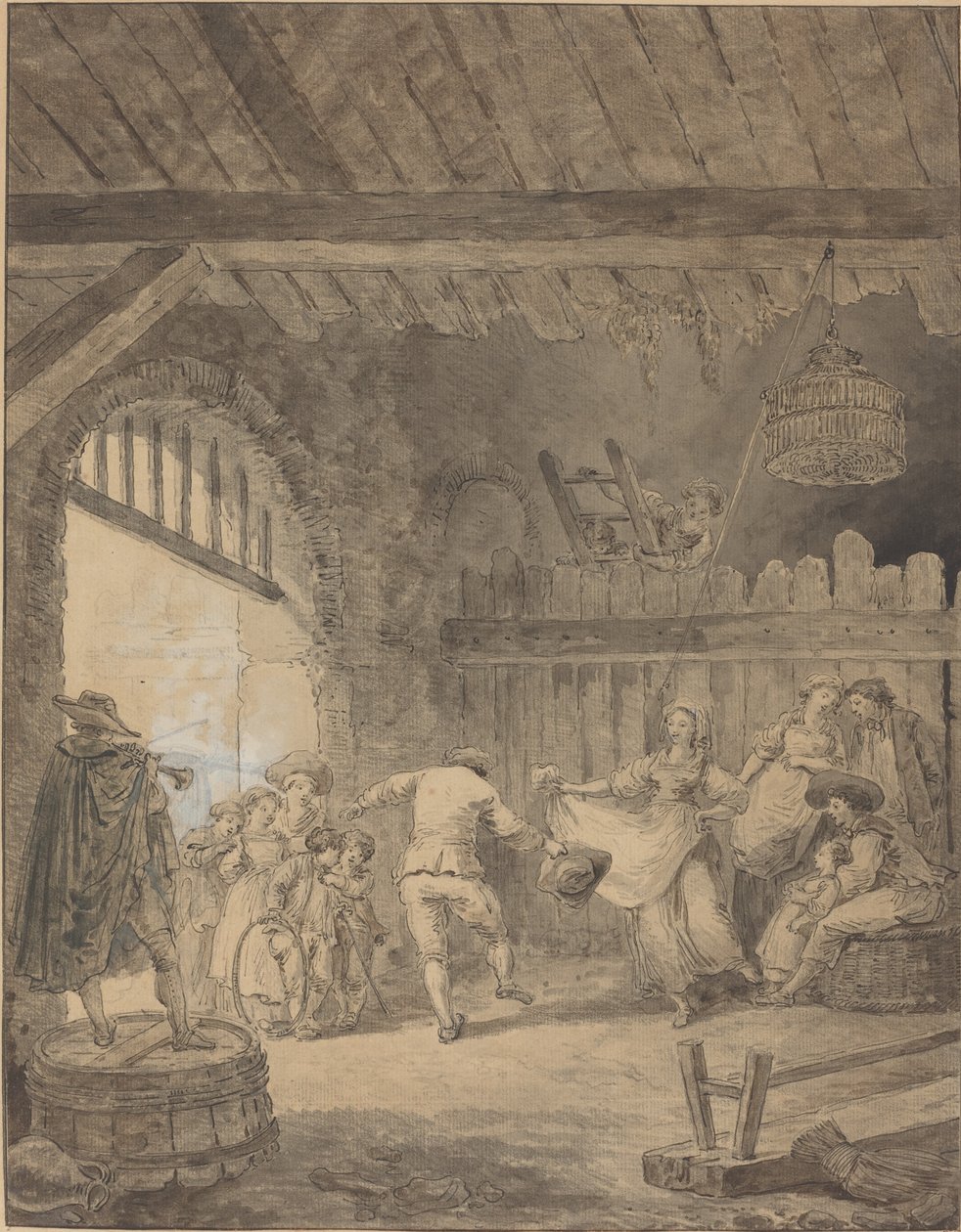 De boerenbruiloft door Hubert Robert