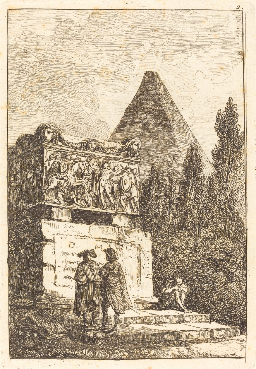 De sarcofaag door Hubert Robert