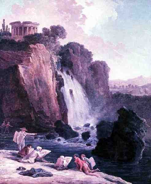 De Schetsende Partij door Hubert Robert