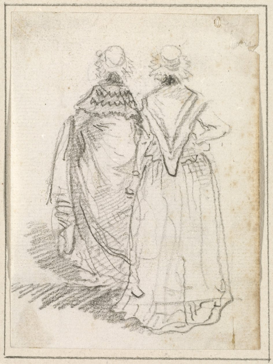 Twee Vrouwen van Achteren Gezien door Hubert Robert