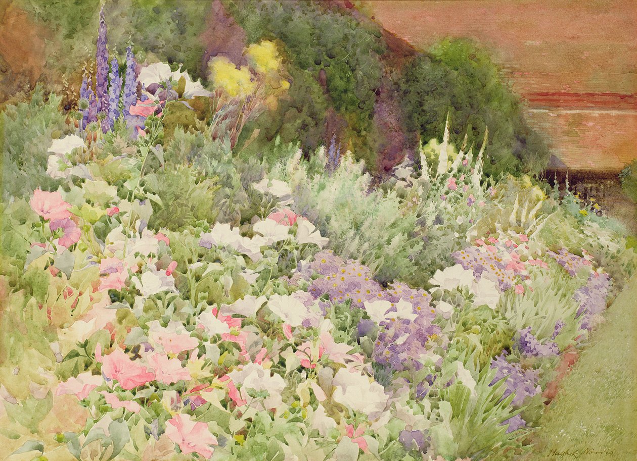 Een kruidachtige border door Hugh L. Norris