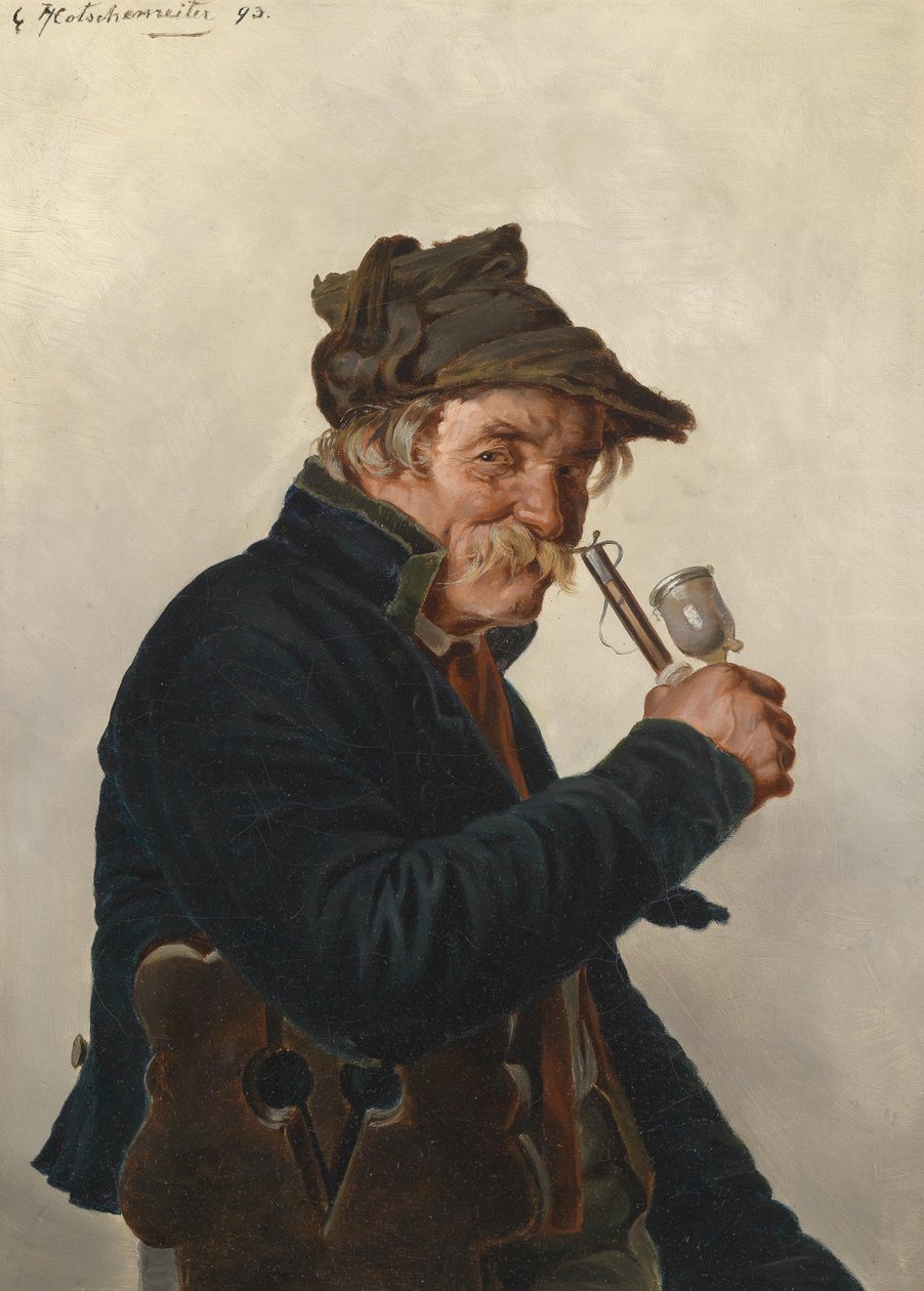 De pijproker door Hugo Kotschenreiter