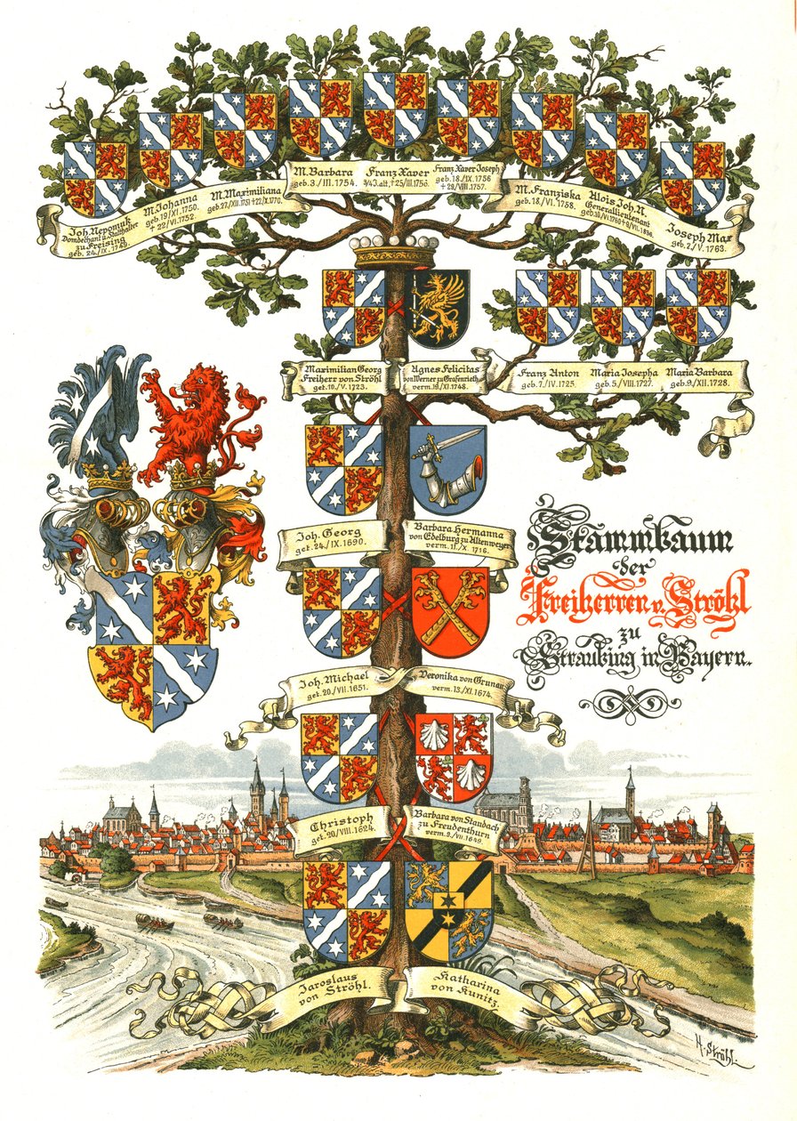 Strohl Heraldic Tree door Hugo Gerard Strohl