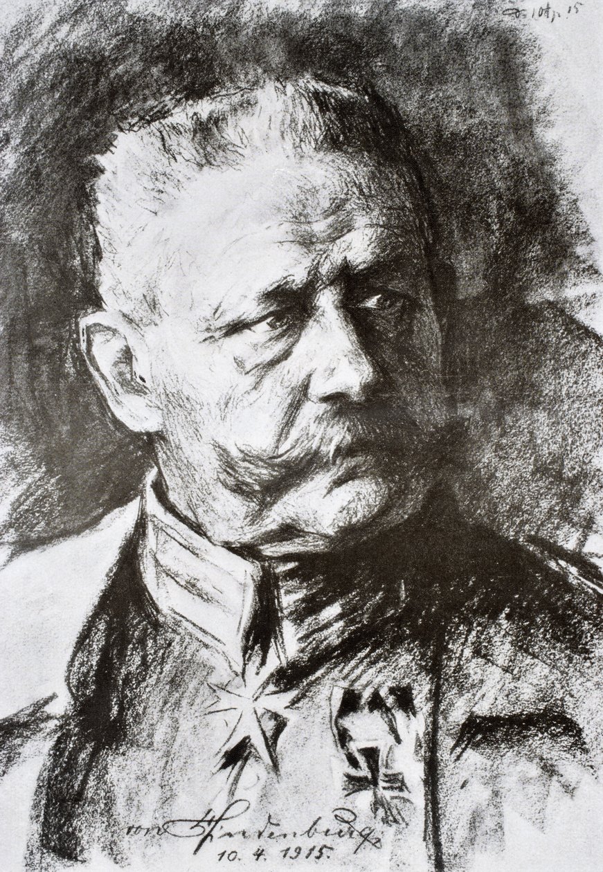 Generaal Paul von Hindenburg door Hugo Vogel
