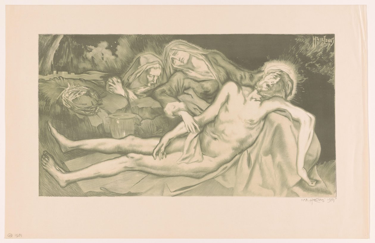 Bewening van Christus door Huib Luns (signed by artist)
