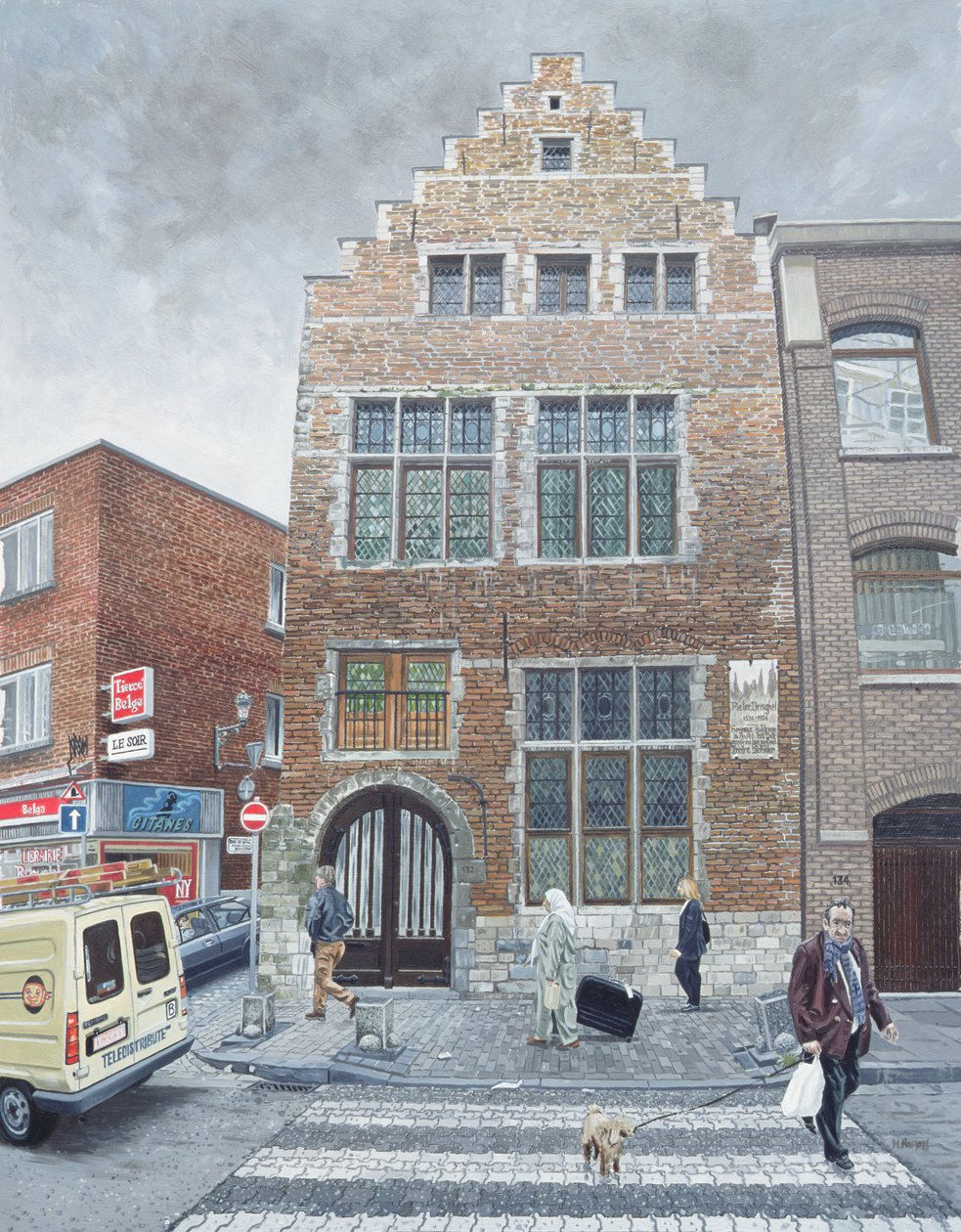 Huis van Pieter Brueghel in Brussel, 1996 door Huw S. Parsons