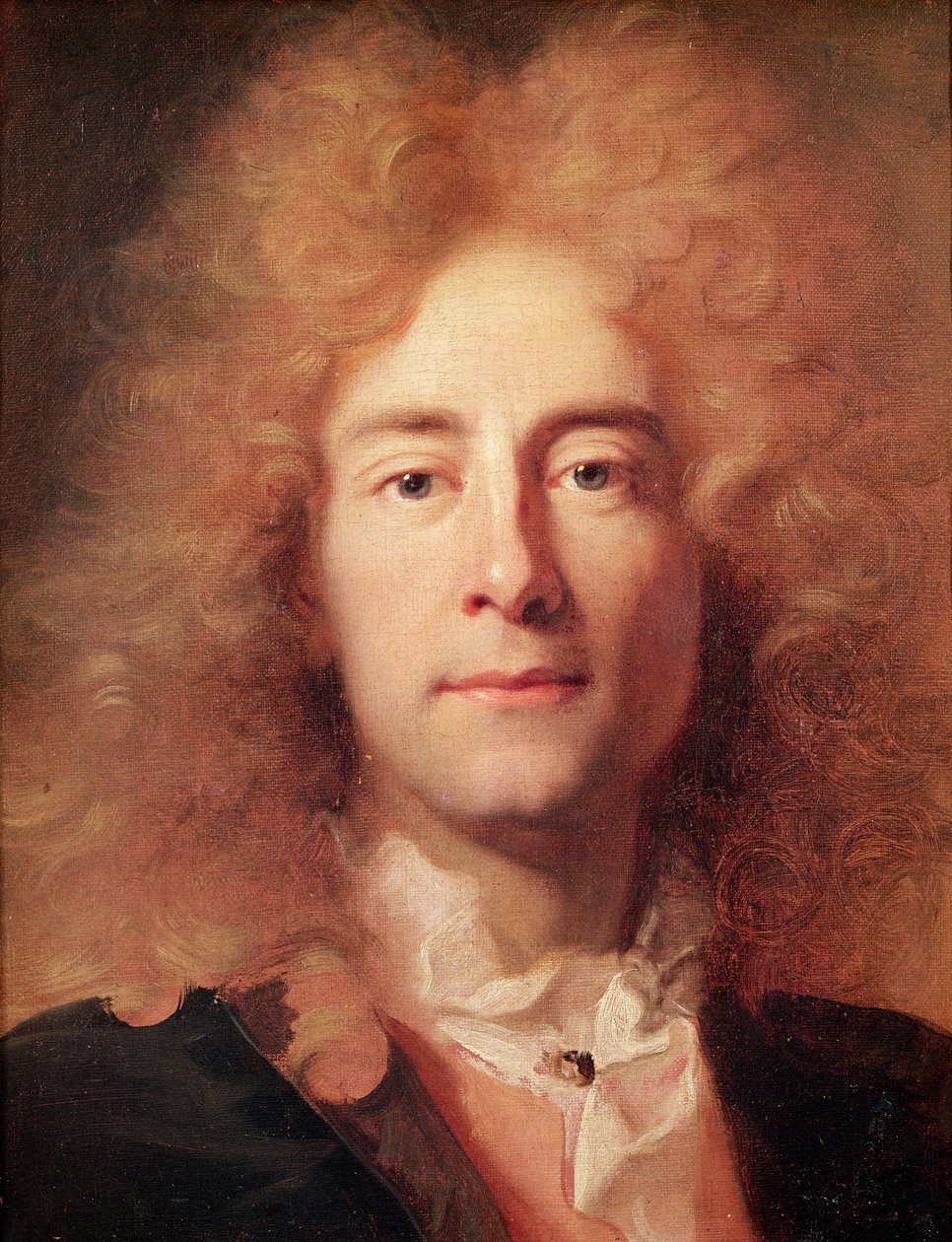 Portret van een onbekende man door Hyacinthe Francois Rigaud