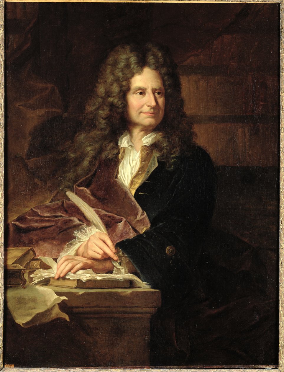 Nicolas Boileau (1636-1711) na 1704 door Hyacinthe Francois Rigaud