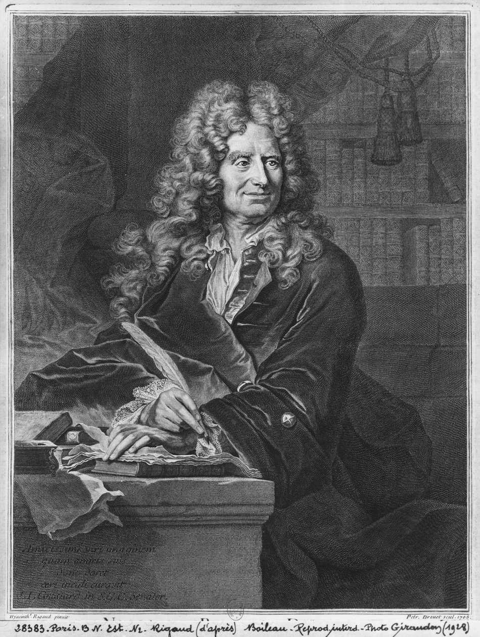 Portret van Nicolas Boileau, bekend als Boileau-Despreaux, 1706 door Hyacinthe Francois Rigaud