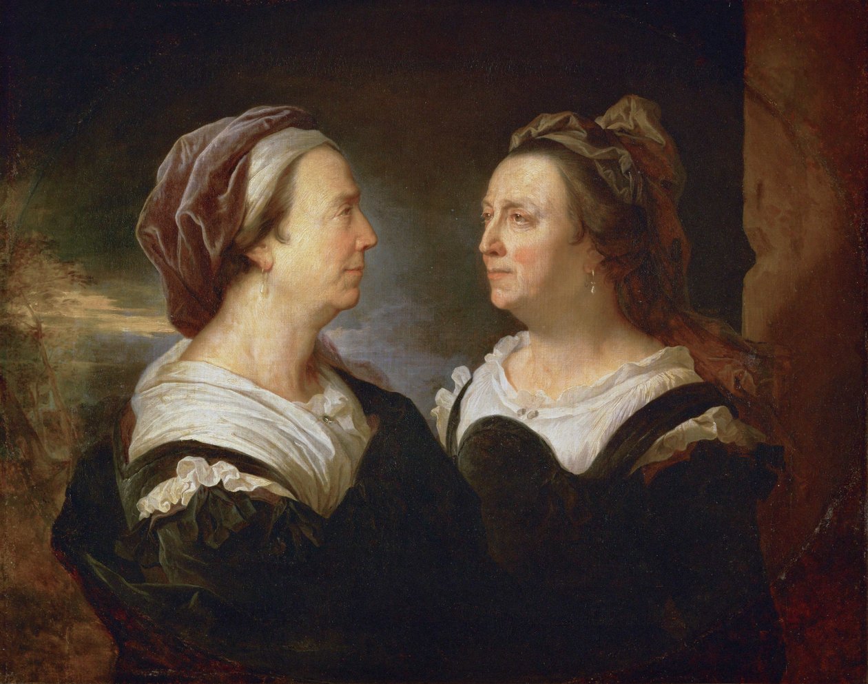 Mevrouw Rigaud, met twee verschillende houdingen ... door Hyacinthe Francois Rigaud
