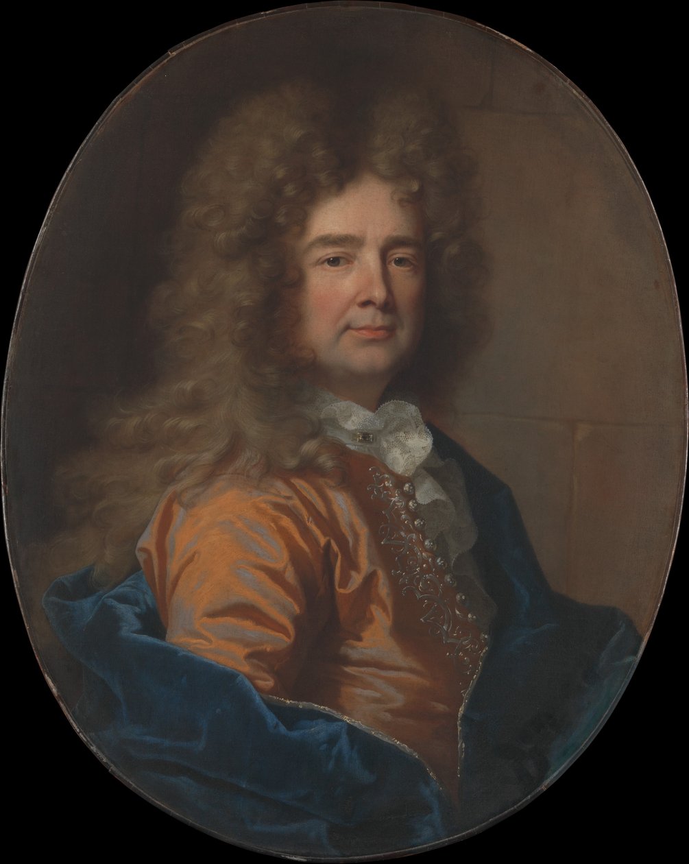 Portret van een man door Hyacinthe Francois Rigaud