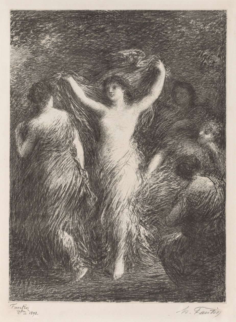 Dansen, 1898 door Ignace Henri Jean Fantin Latour