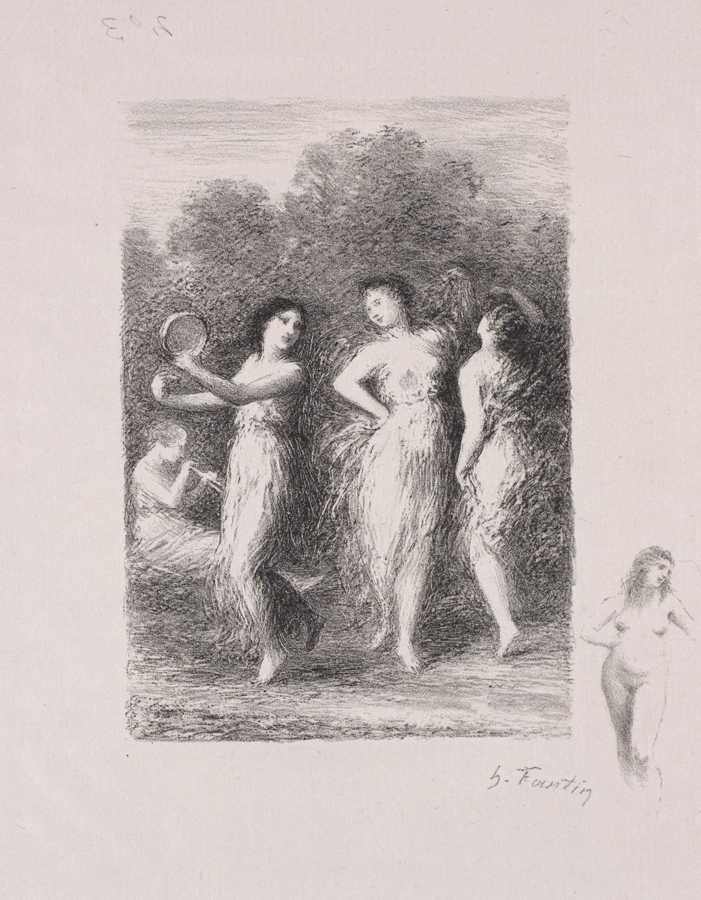 Het Zieke Meisje door Ignace Henri Jean Fantin Latour