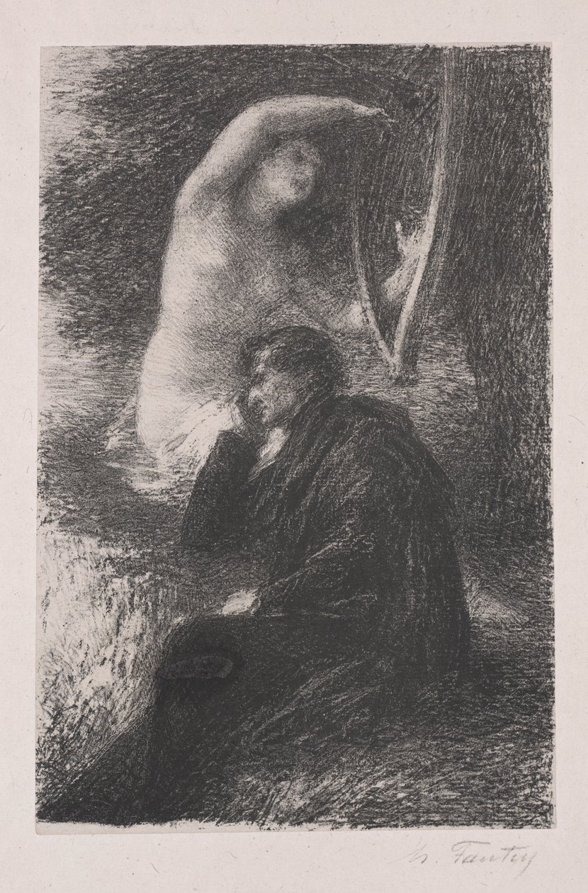 Lélio, de Aeolische harp door Ignace Henri Jean Fantin Latour