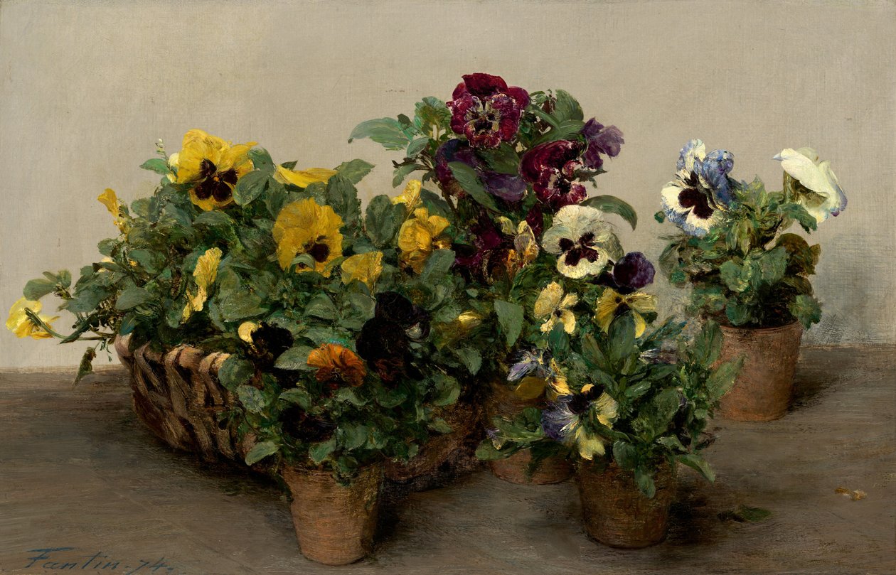 Viooltjes door Ignace Henri Jean Fantin Latour